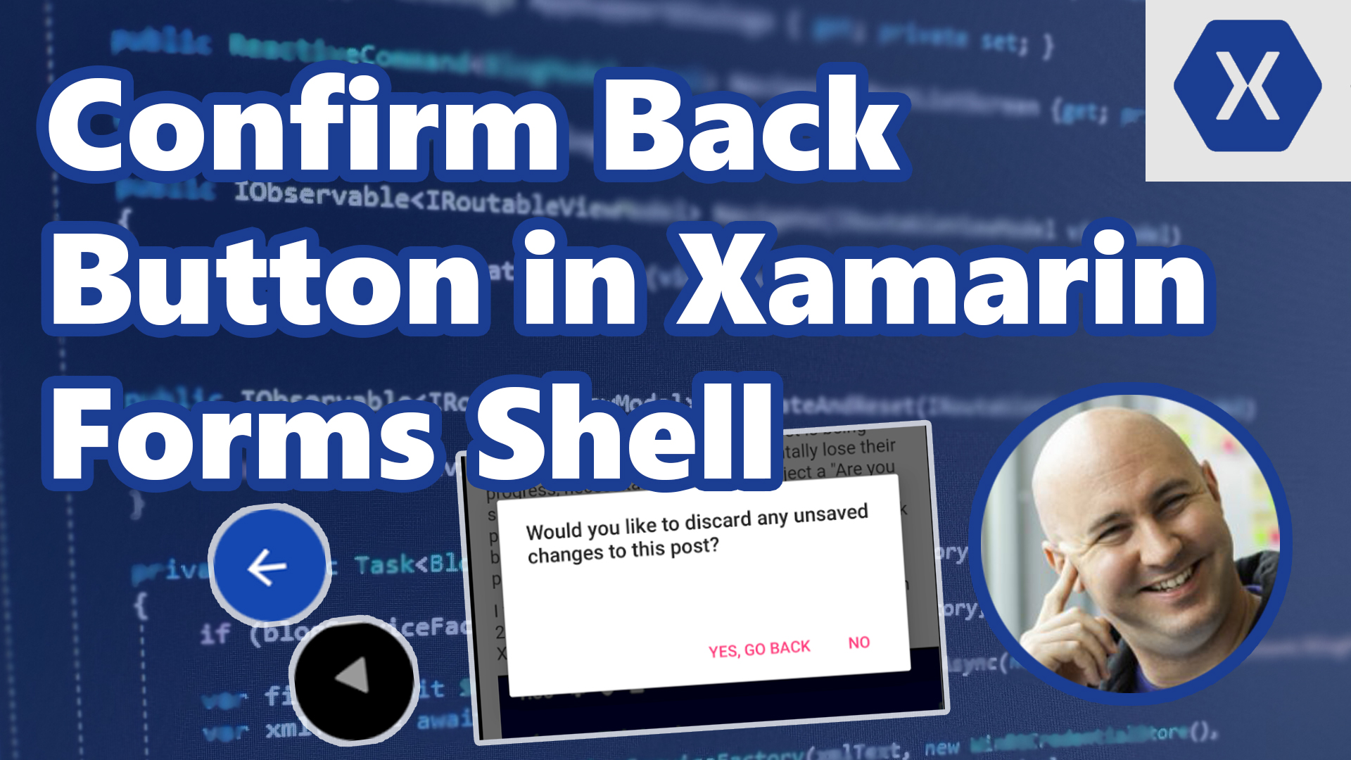 image from Handling and intercepting Back button Navigation in Xamarin Forms Shell